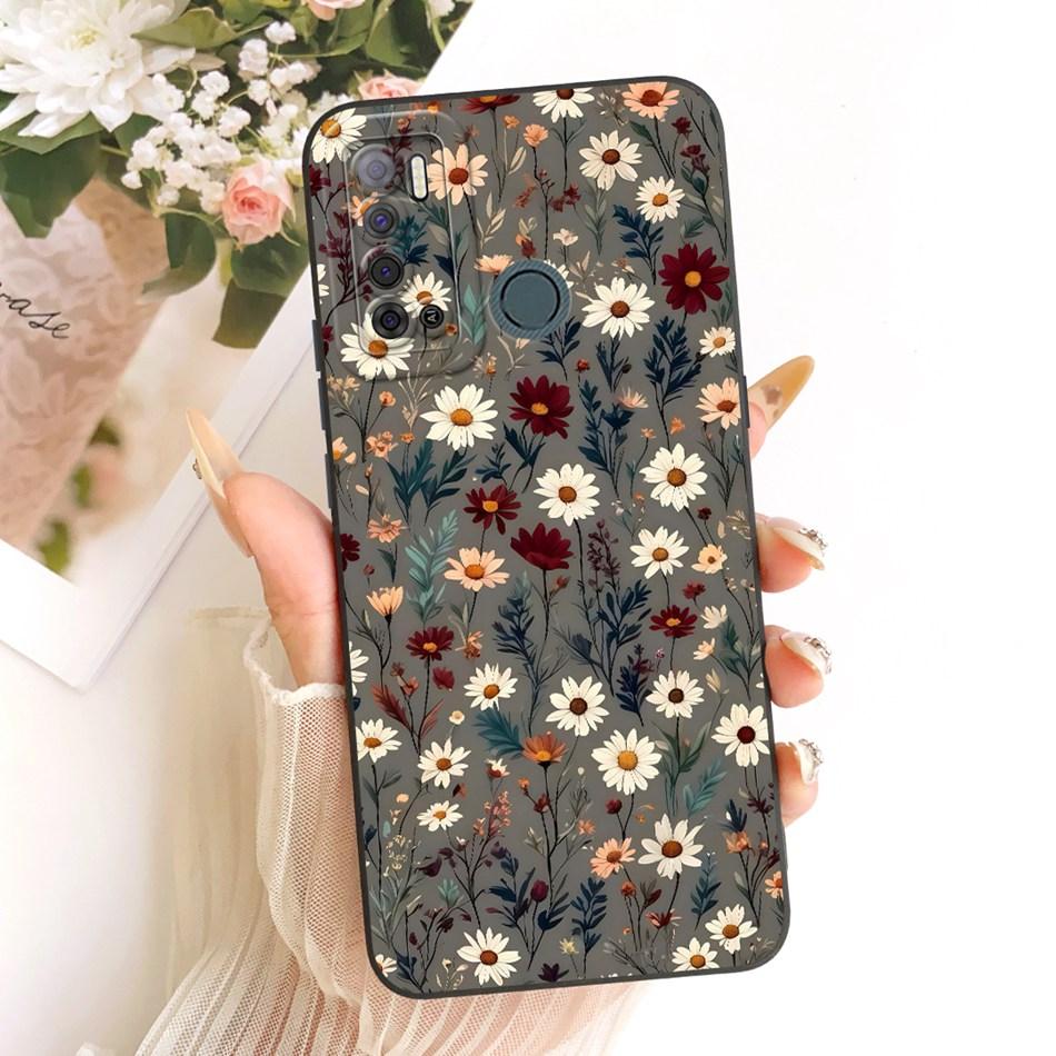 For Tecno Spark Power 2 LC8 Cute Cat Flower Cartoon Phone Case For Tecno Spark Power2 Shockproof Soft Silicone Bumpers