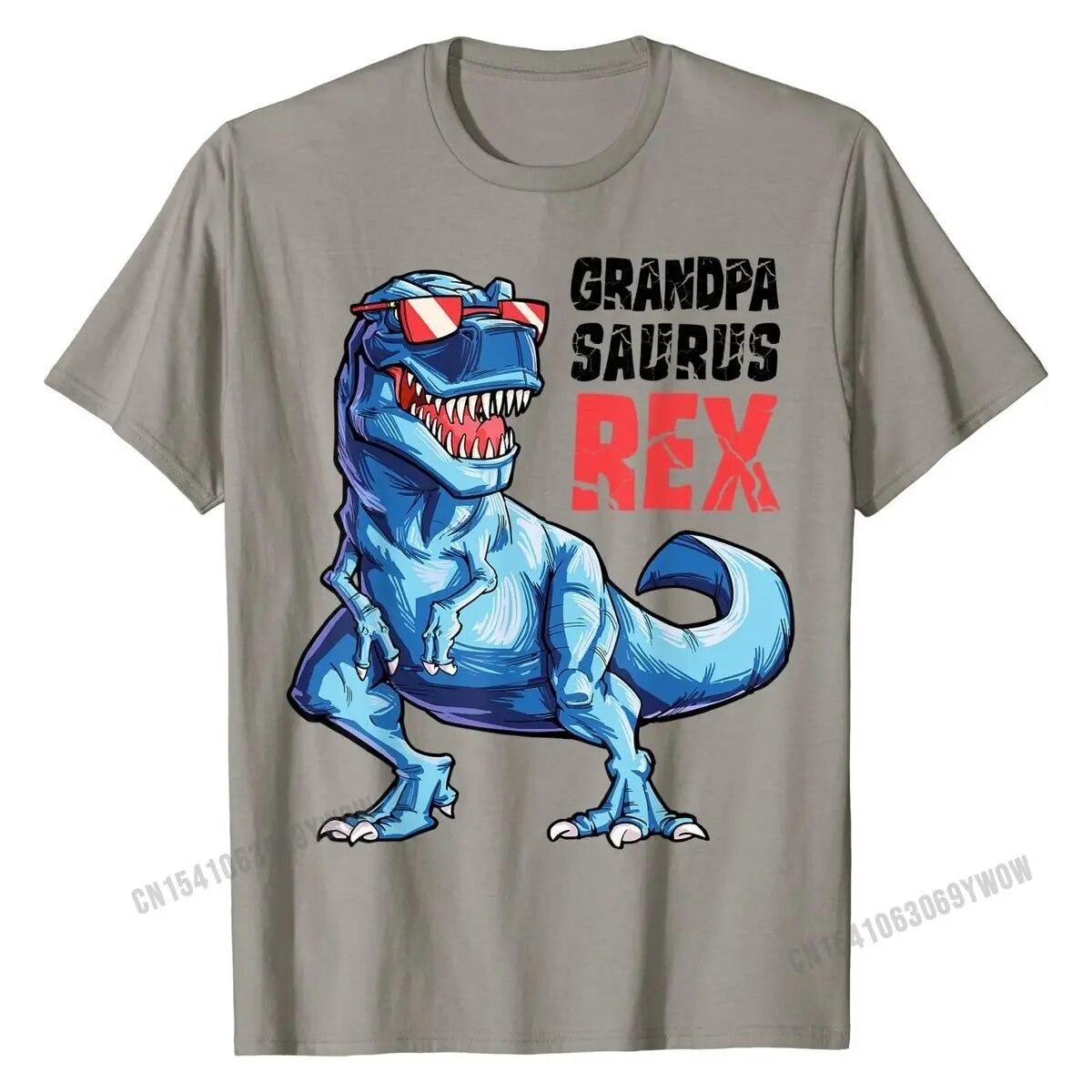

Футболка Grandpasaurus T rex Grandpa Saurus Dinosaur Granddad Comics Футболки Футболка для унисекс Последние хлопковые обычные футболки унисекс