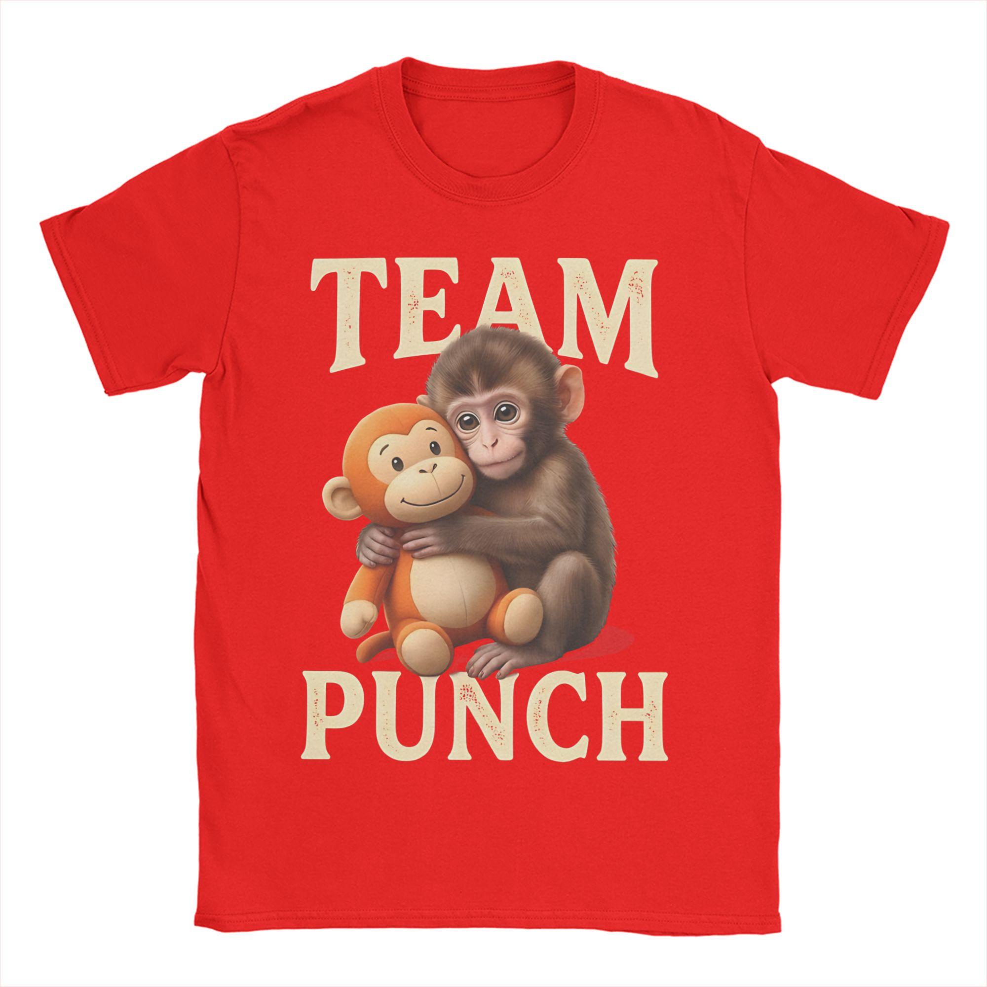 Baby Monkey Punch Cute Monkey Punch TShirt Unisex  Humor Cotton Tees Round Neck Short Sleeve T Shirts Gift Clothes S