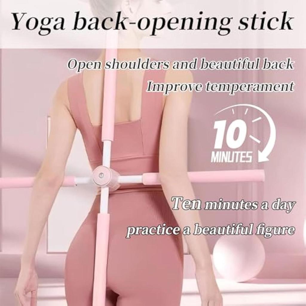 Yoga Stick Ergonomic Fitness Stick Neck Hump Corrector Rod Yoga Hunchback Corrector Extendable Stick Yoga Deportment Corrector