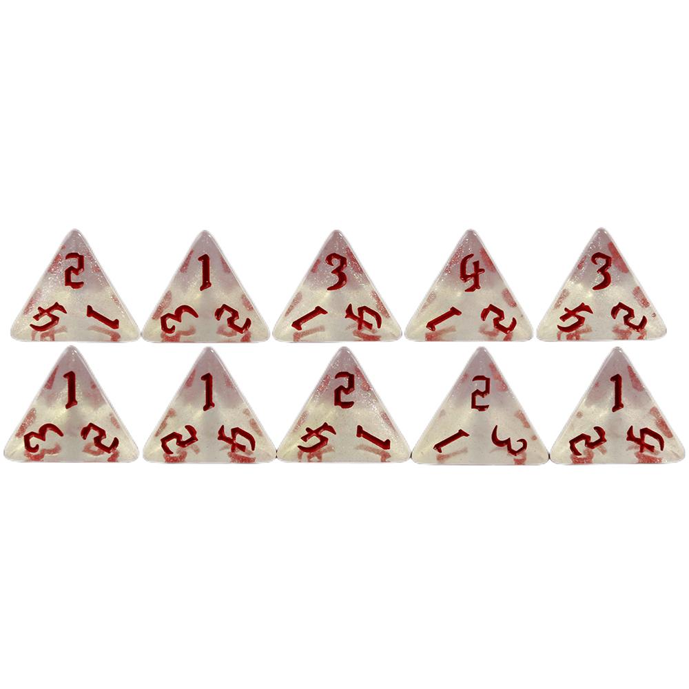 DND Dice 10pcs D4 Polyhedral Dice for DND RPG Running Team Table Board Game Props