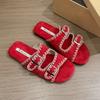 Beautiful Flat Sandals for Women To Wear In Summer 2025 New High-end Beach Flip-flops Sandals