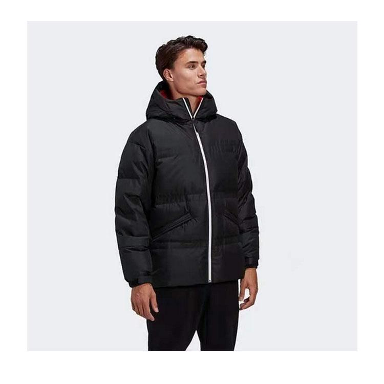Adidas Outdoor Casual Sports Hooded Down Jacket Men Outerwear Black GF0054