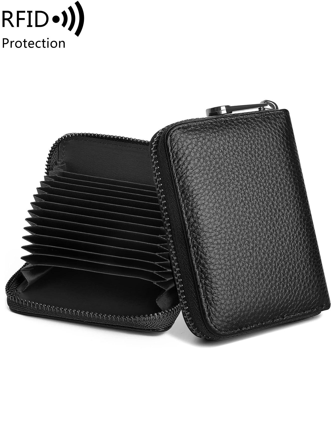 

RFID anti-theft card swiping bag multi-functional large-capacity credit card case small card holder чёрный
