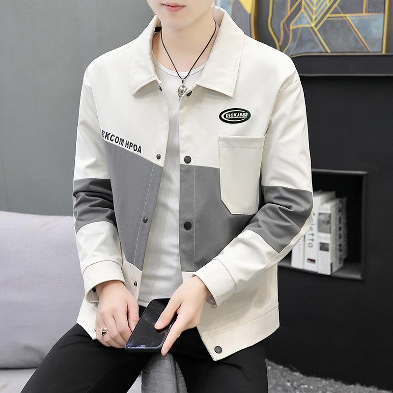 Spring and Autumn Korean Style Slim Men's New Coat Lapel Tops Men's Coats New Jackets Men's Clothing