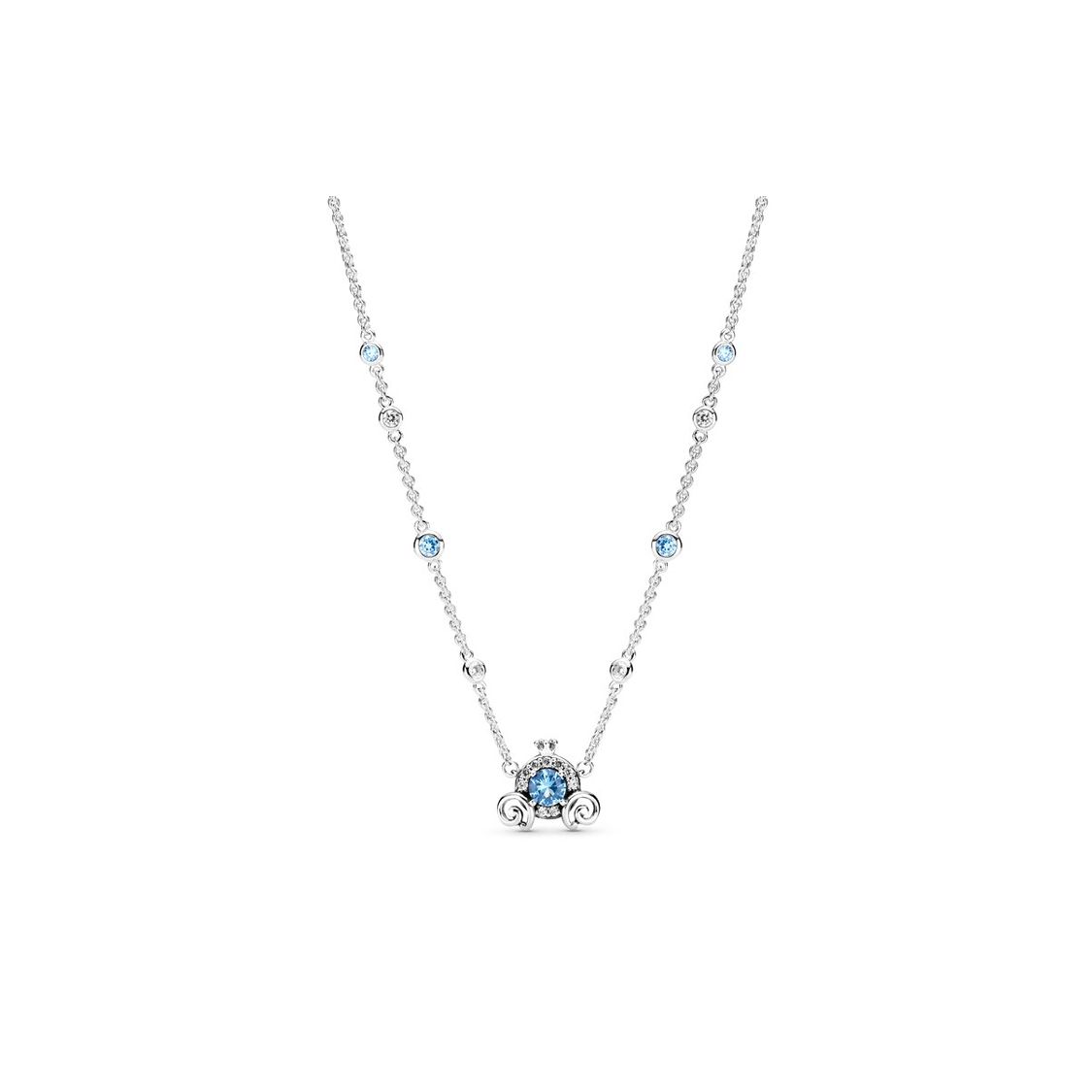 Pandora Disney Series Pumpkin Carriage Design Creative 925 Silver Necklace Women necklace 399198C01 Box