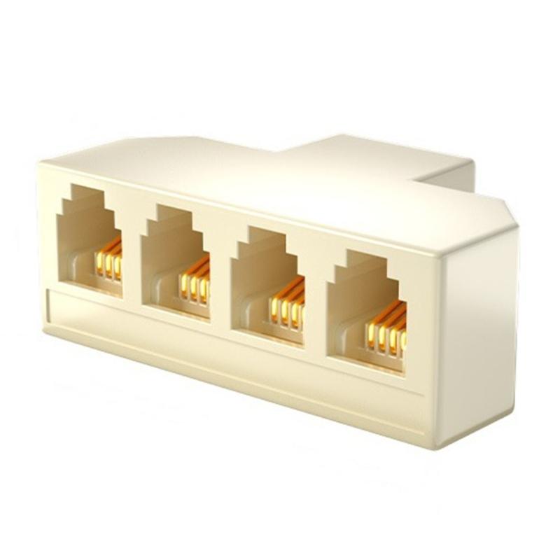 

1 шт. Адаптер-разветвитель телефонной линии RJ11 RJ-11 6P4C 6P2C Разветвитель для телефона для дома или офиса 1