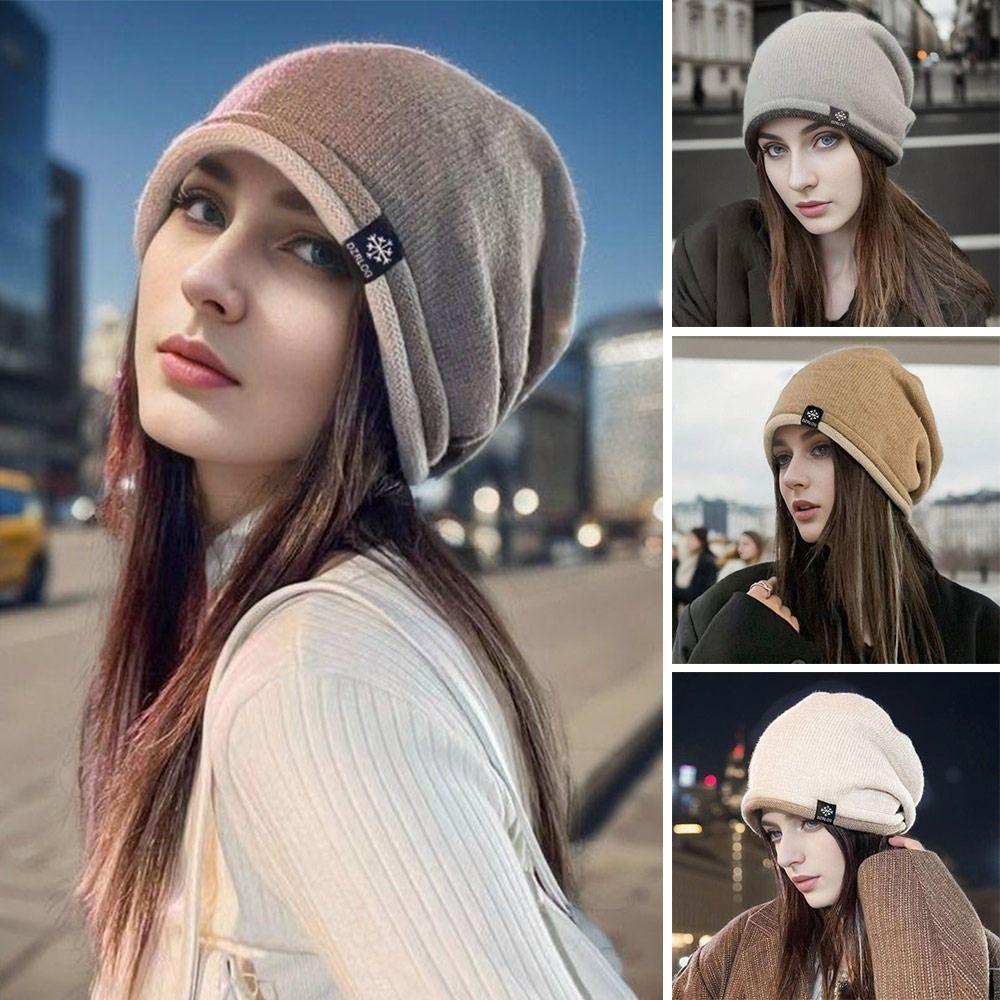 Thickened Beanie Caps Ear Protection Bonnet Cap Fashion Winter Hats  for Men Women
