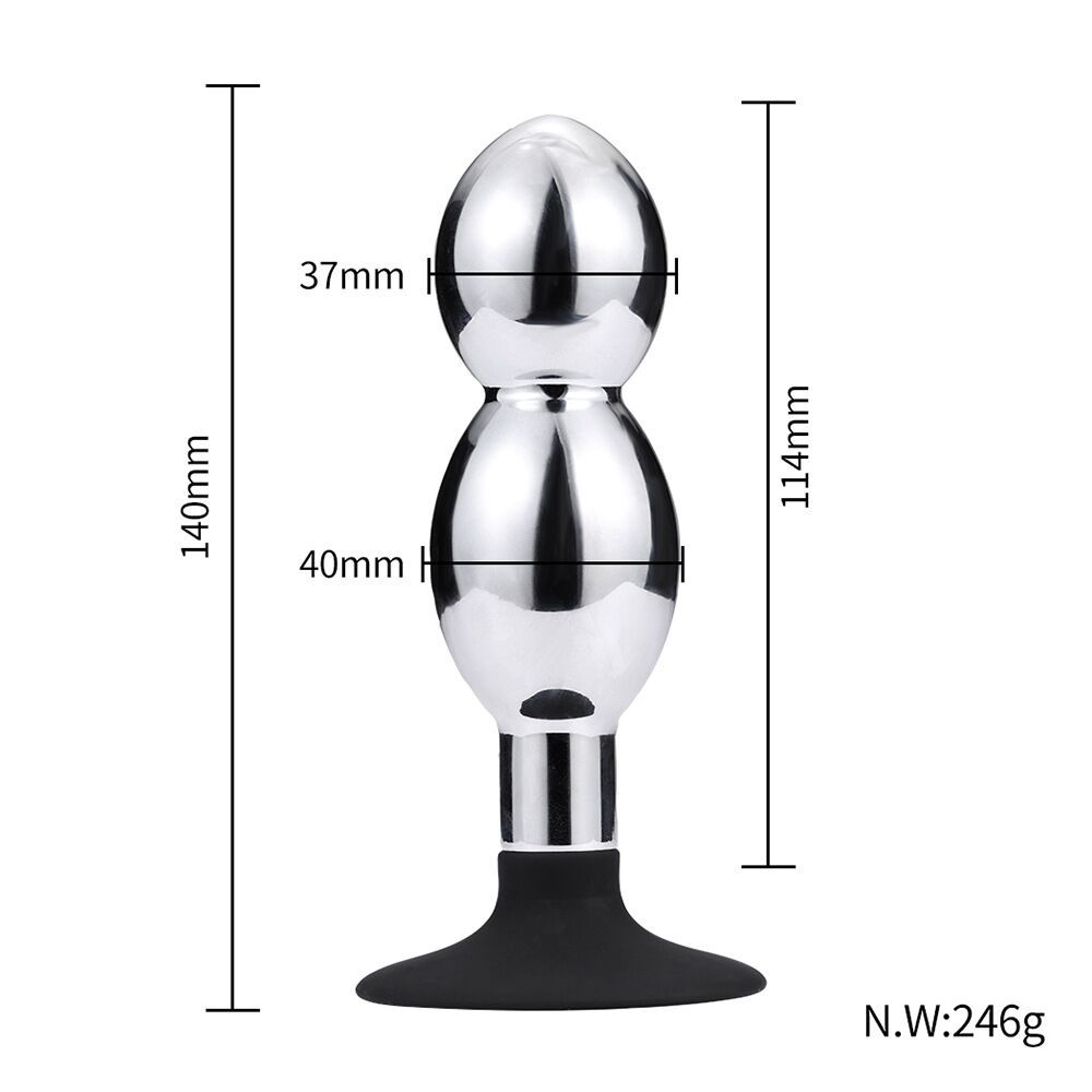 Metal Metal Adult SM Sexy Sucker Address Silicone Metal Butt Plug Go Out Wear Anal Plug