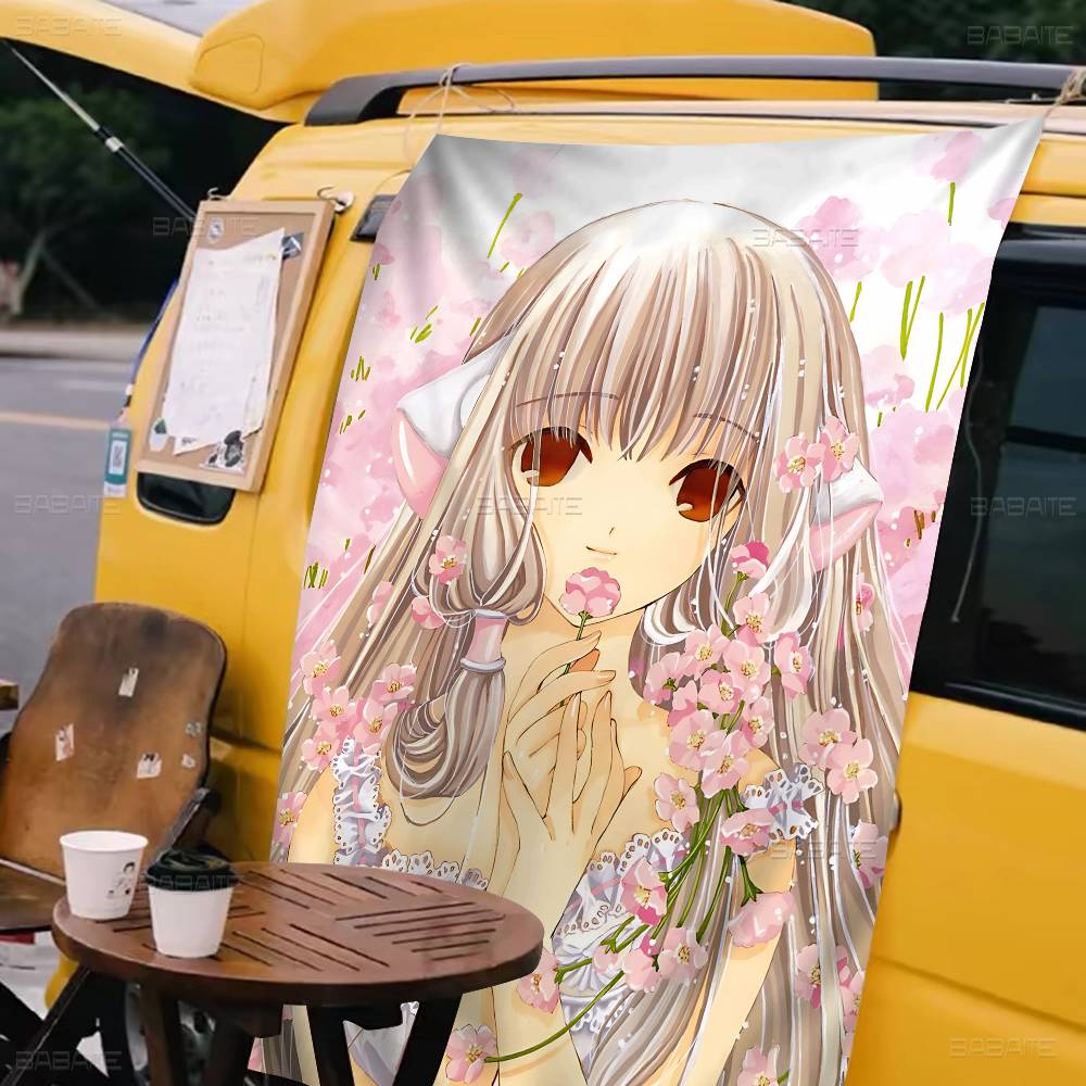 CChobits Cartoon Klassischer Anime Cartoon Flagge Kunst Science-Fiction Zimmer Heimdeko Wandbehang Heimdeko Banner