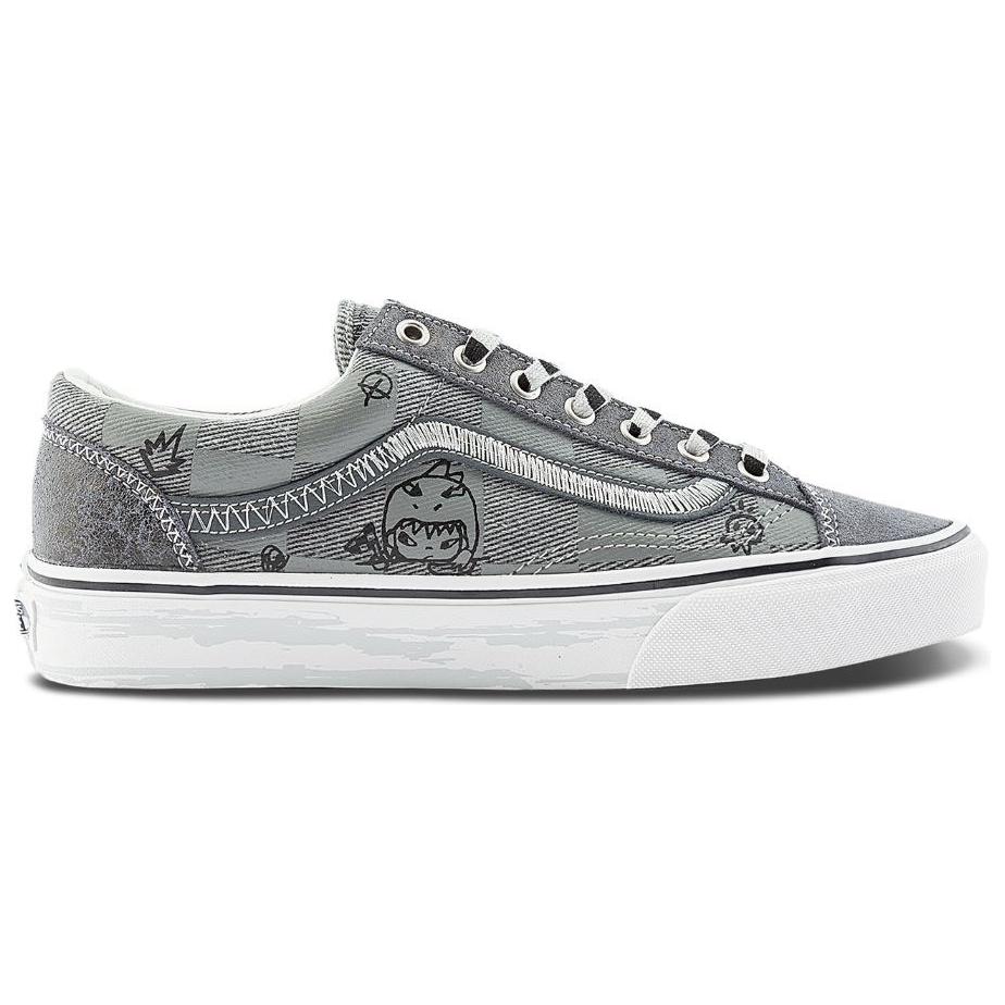 Vans Hirono X  Ua Style 36 Fun Print Low-Top Skate Shoes Unisex Sneakers Gray VN000CDEN43