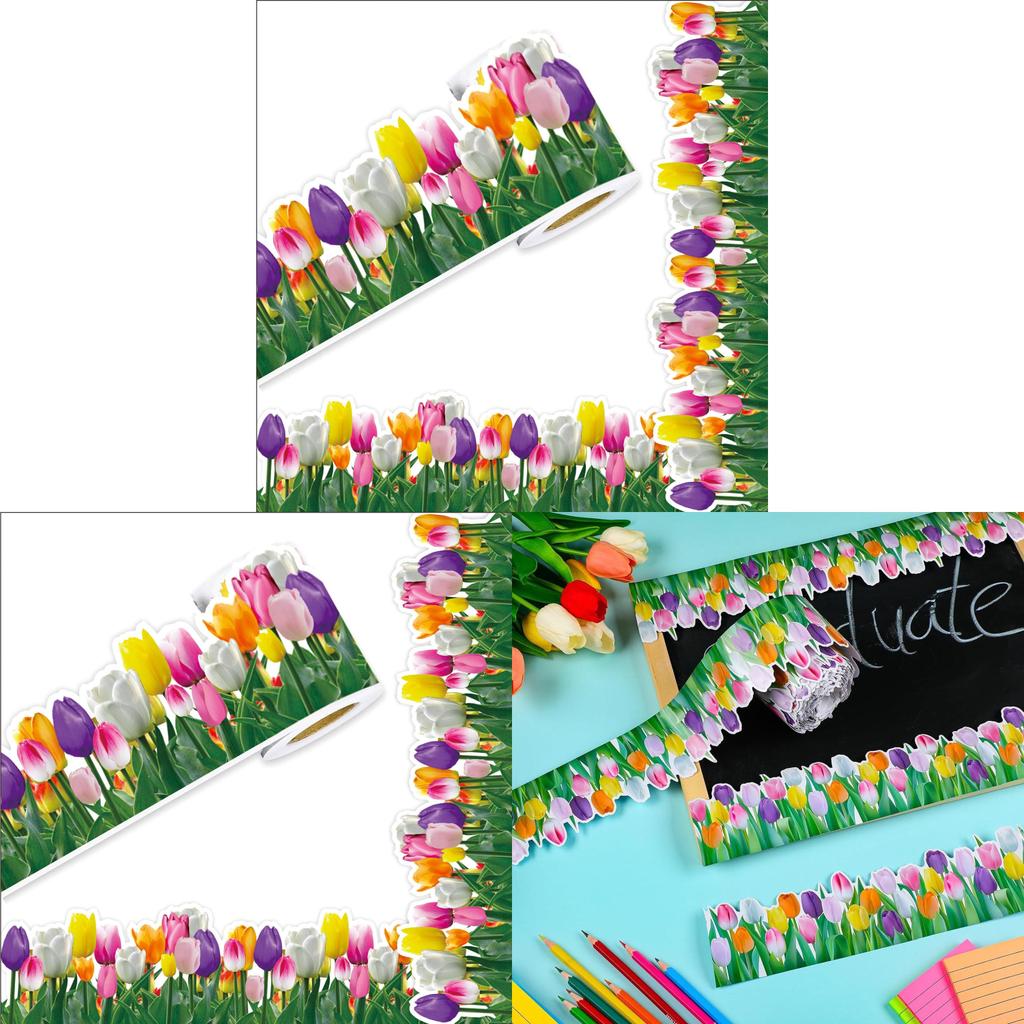 Spring Tulip Flower Party Classroom Decor Paper With Color Printing For Home And Event Use