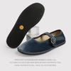 Velvet FlatSoled Cloth Shoes Women'S OneWord Buckle Design Mary Jane Women'S Shoes Korean Comfort