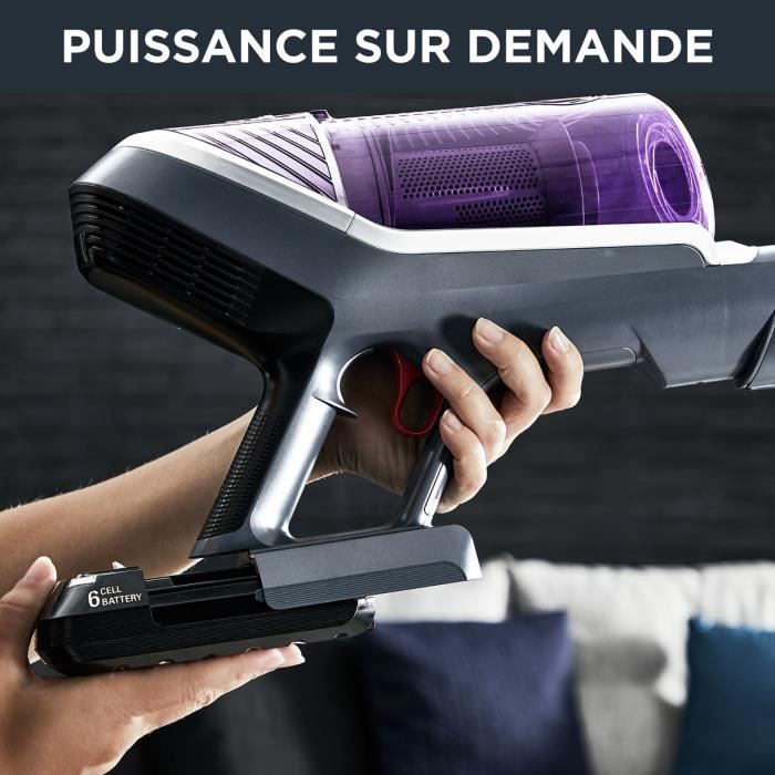 ROWENTA Aspirateur Balai X-FORCE FLEX 8.60 ALLERGIE Batterie amovible 22V - Jusqu'à 35mn d'autonomie - Kit animal RH9638WO