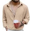 Spring and Autumn New Men's Long-sleeved Shirt Solid Color Casual Lapel Shirt Men