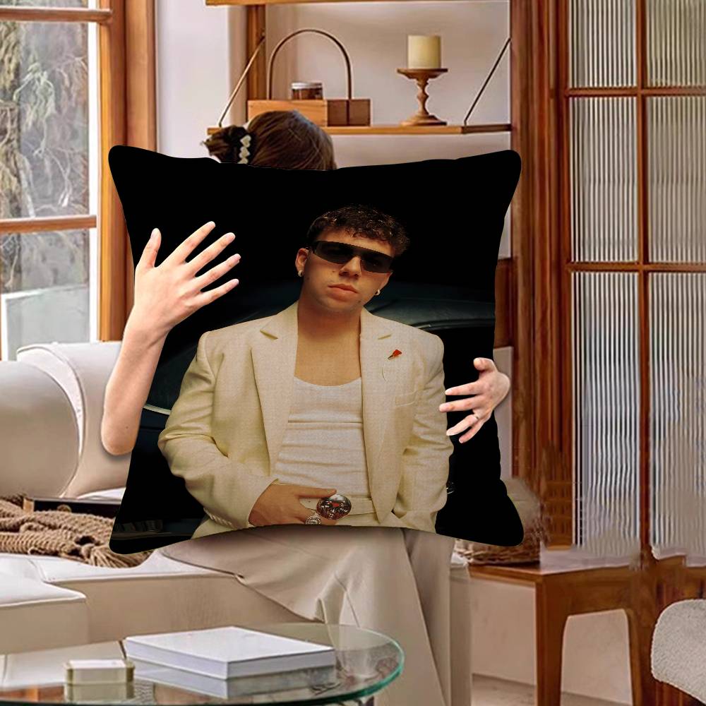 Hot Singer Q-Quevedo Buenas Noches Pillow Gift Home Office Decoration Bedroom Sofa Car Cushion Cover Case 45X45