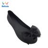 Summer Shoes Shoes Women'S Shoes Bow Flat Bottom Shallow Mouth Fish Mouth Mesh Jelly Single Shoes Sandals