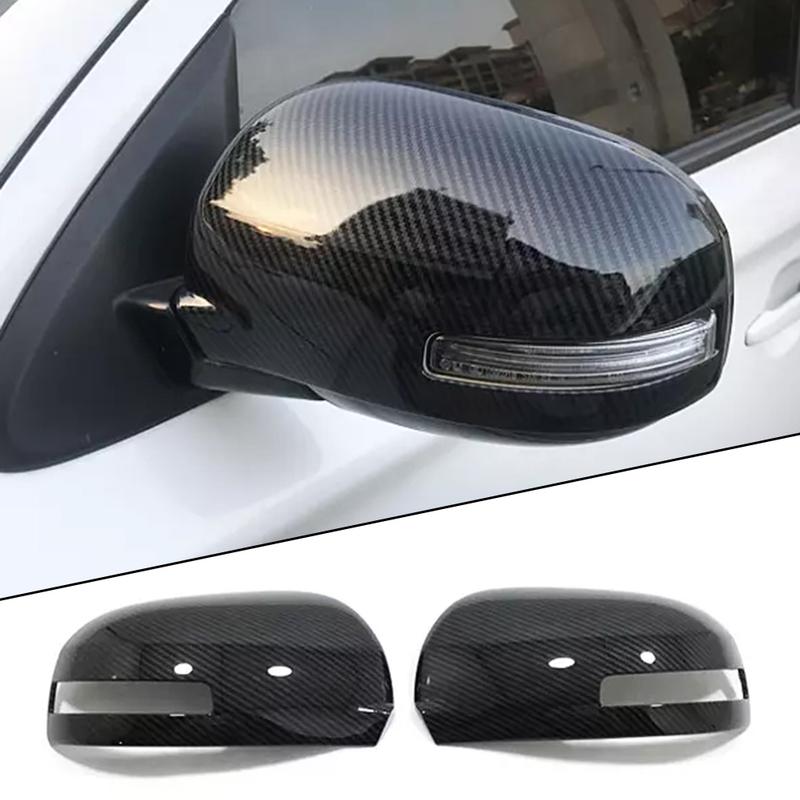 Mirror Trim Cover Rear View Mirror Trim Vehicle Mirror Replacement Carbon Fiber Black Easy Tallation For Mitsubishi for