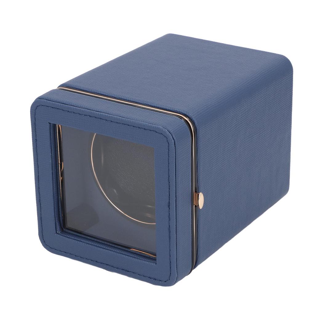 Single Watch Winder 5 Rotating Modes PU Lther Automatic Watch Winder Box with Light USB Type C Power Supply