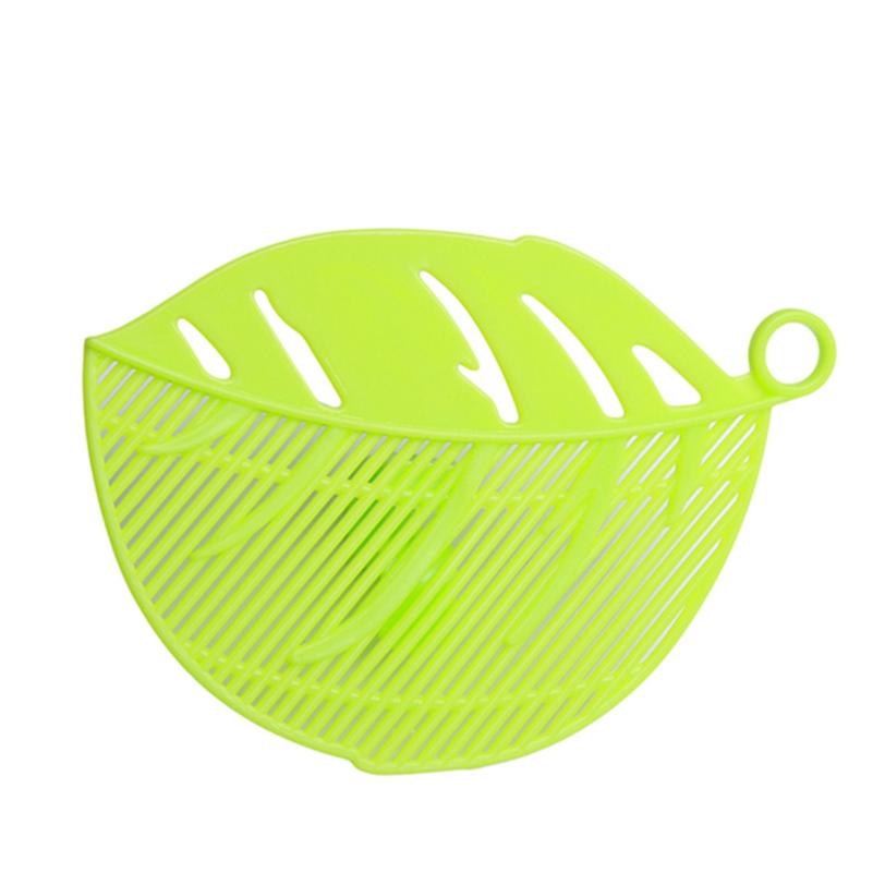 Durable Clean Leaf Shape Rice Wash Sieve Beans Peas Kitchen Clips Tools