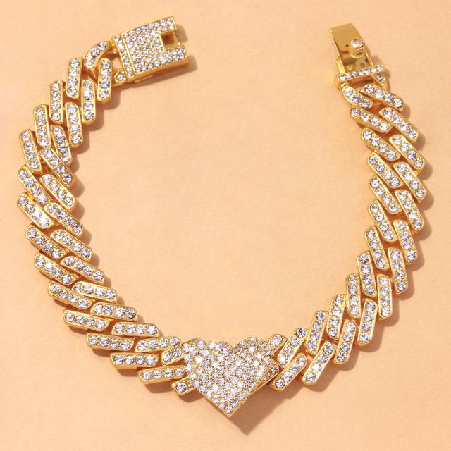

12 мм Miami Iced Out Heart Shaped Cuban Link Ankle Band Chunky для мужчин и женщин, оптовая продажа, браслет, цепочка на ногу в стиле панк, ювелирные изделия на лодыжку 23cm