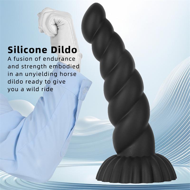 Silicone Black Extra Large Thick Anal Plug Penis Soft Thick Anal Plug Back Yard Fisting Anal Expander Male and Female Anal Masturbation
