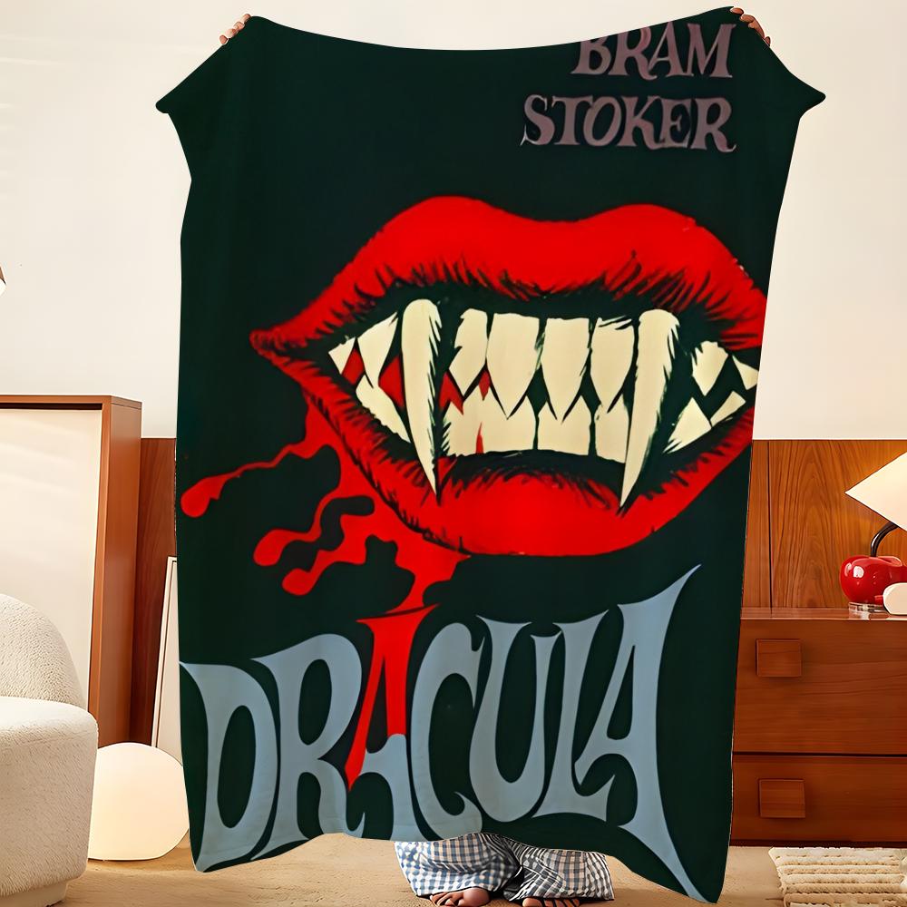 Movie D-Dracula Throw Flannel Throw Blanket, Lightweight Cozy, Durable Washable Cute Cool