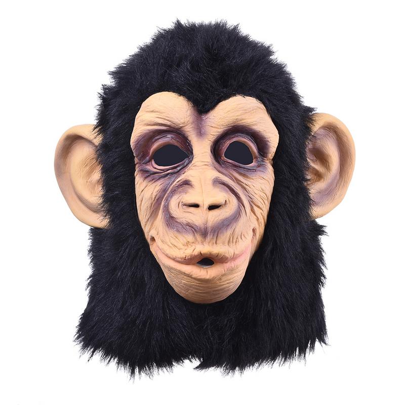 Halloween Gorilla Maske Schimpanse Cosplay Kostüm Affenmaske Tiere Latexmasken Horror Kopfbedeckung Erwachsenenmaske