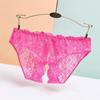 Fan Lei, sexy underwear women's lace panties low waist thin open gear free thong briefs d033