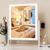 HASIPU Lighted Makeup Actress Tabletop Mirror with 3 Color Lighting Smart Touch White X 30 Cm Mirror, Mirror, Light, Modes, Control, 360° Rotation,