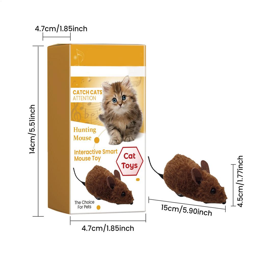 Electric Mice Cat Toy Automatic Squeaky Interactive Kitten Toys Stimulating Cat Moving Mice with Squeaky Sound for Exercise