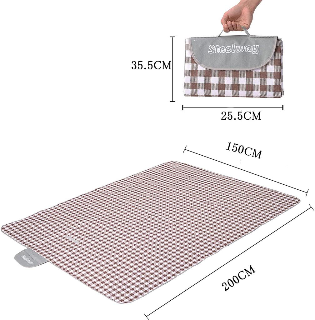 Large Picnic Pool Checkered Picnic Picnic Cherry Blossom Outdoor Sheet, Waterproof, Mat, Beach, Thick, Pattern, Foldable, Sheet, Mat, Portable,