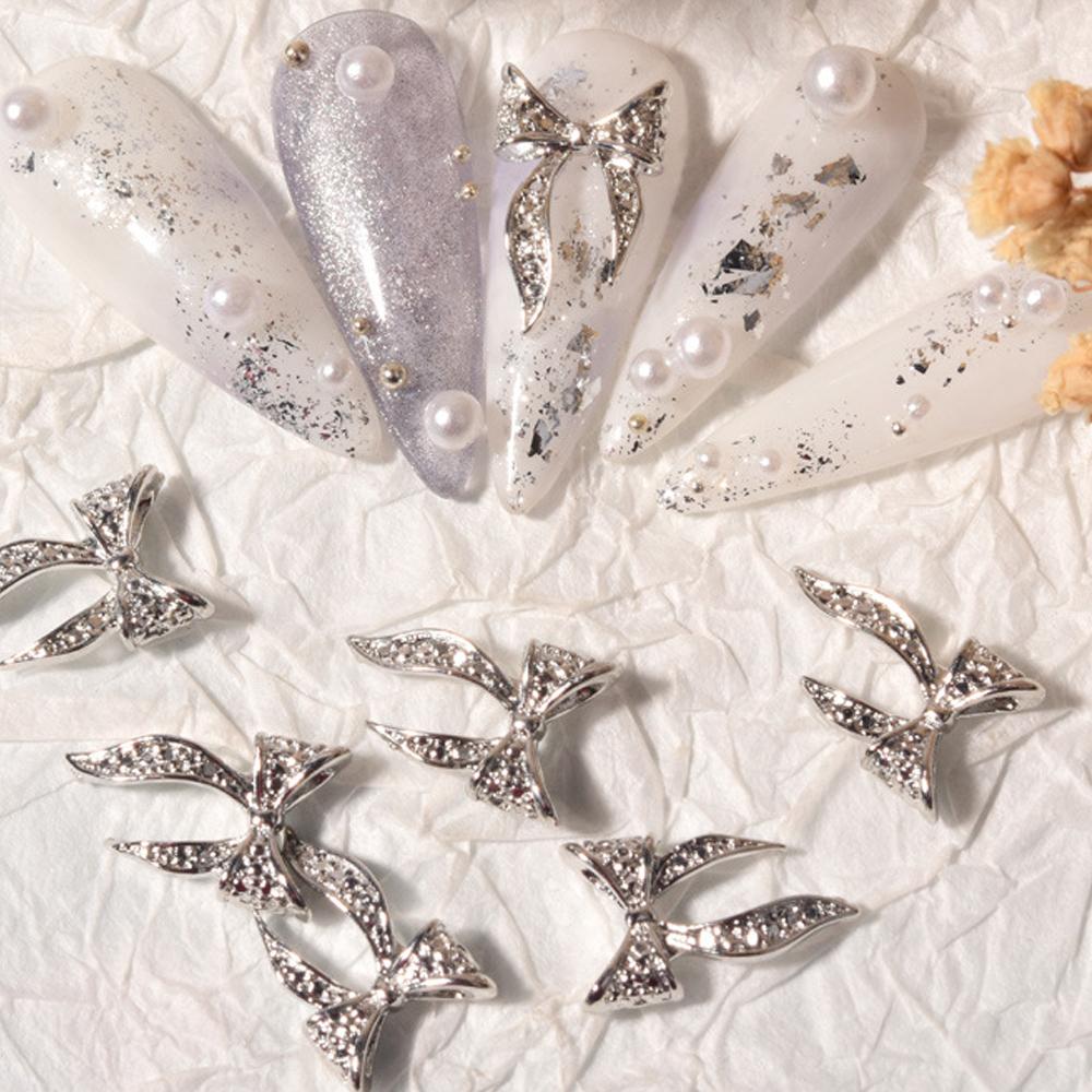 Charm Drills Manicure Rhinestones Nail Art Decoration Bowknot Nail Ornaments Bow Ties Nail Jewelry