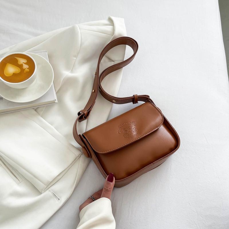 Trendy Spring 2023 Pu Leather Shoulder Bag Stylish Chic Small Square Bag