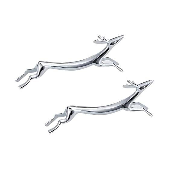 Chicer Cutlery Rest, Knife Rest, Fork Rest, Spoon Rest, Tableware, Stylish Interior, Gift, Cute, Stainless Steel, Animal (Deer, Set of 2)