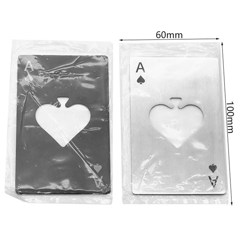 Creative Poker Card Shaped Beer Opener Stainless Steel Home Tool