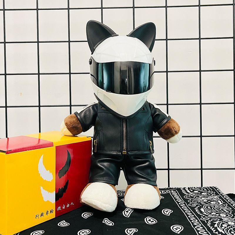 FiK Bow-tied Helmet, Pink Female Motorcycle Doll Helmet, Toy Model, Pet Motorcycle