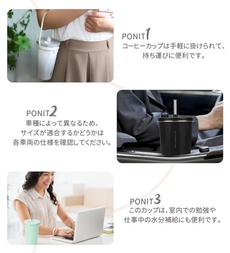 [Trending on Social Media] TYESO Tumbler with Straw, 600ml, Stainless Steel, with Lid, Vacuum Insulated, Keeps Drinks Hot or Cold, Portable, Direct Dr