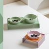 Constant Temperature Heated Ceramic Cat Bowl Neck-Protecting Dog Drinking Bowl  Small Dog