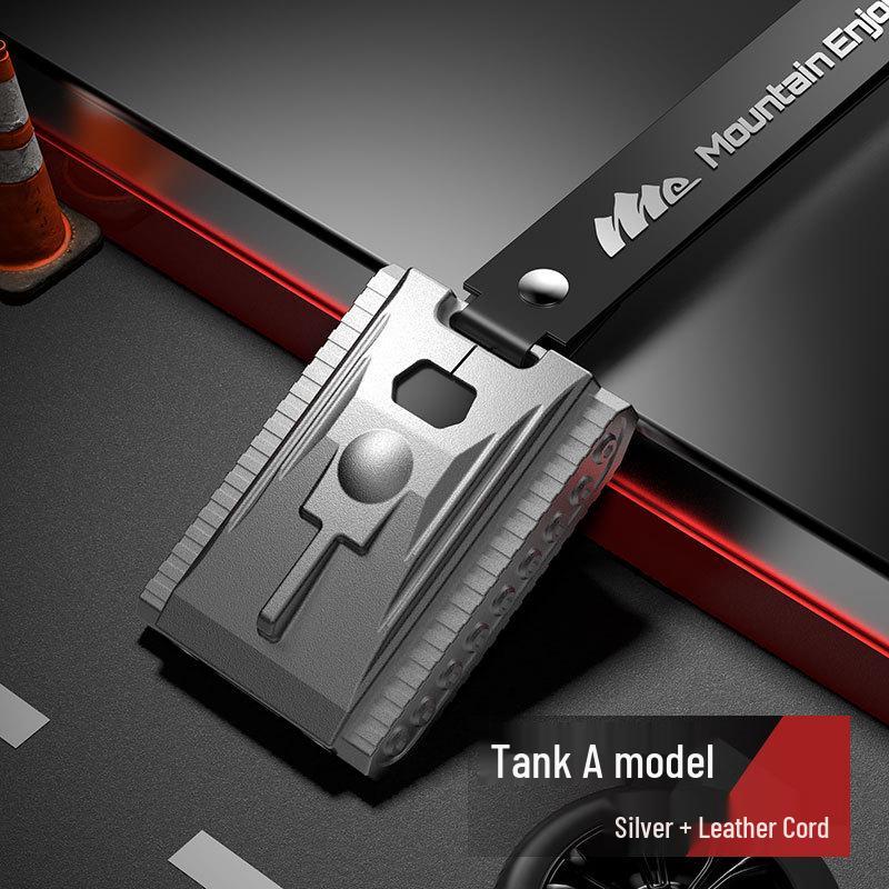 

Tank 300 Car Key Shell: Full Coverage Aluminum Alloy Case with Leather Rope