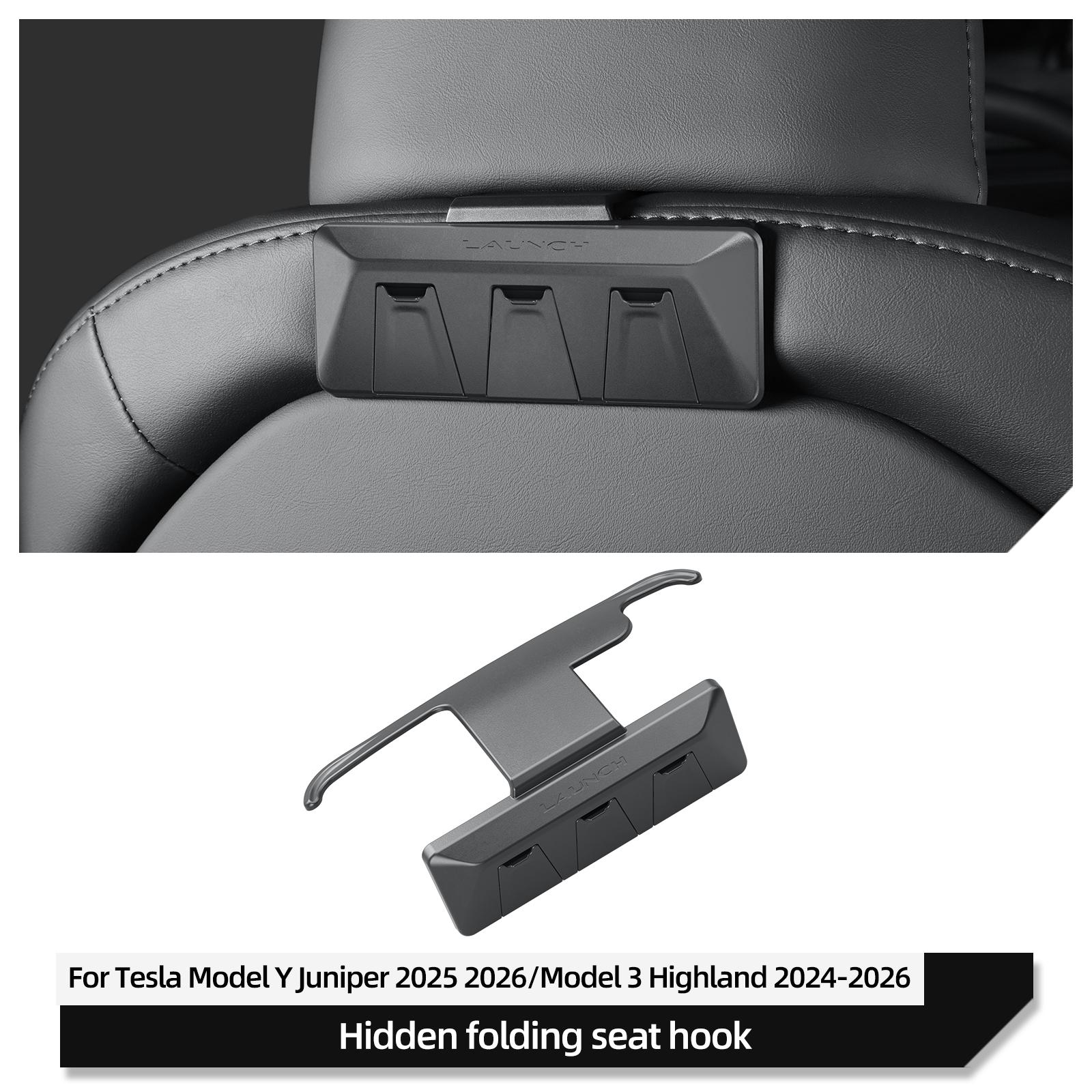 

for Tesla Model Y Juniper/Launch 2026 Car Seat Backrest Hook Portable Accessories Model 3 Highland 2026-2026 Hidden Hanging Hook