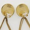 CHANEL COCO Mark Earring Matelasse motif Plated Gold 39g Women Used