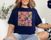 Boho Inspirational Quote T-Shirt and Kids Tshirt Fall In Love With Yourself First, Colorful Abstract Design Tee, Women's Fashion Top