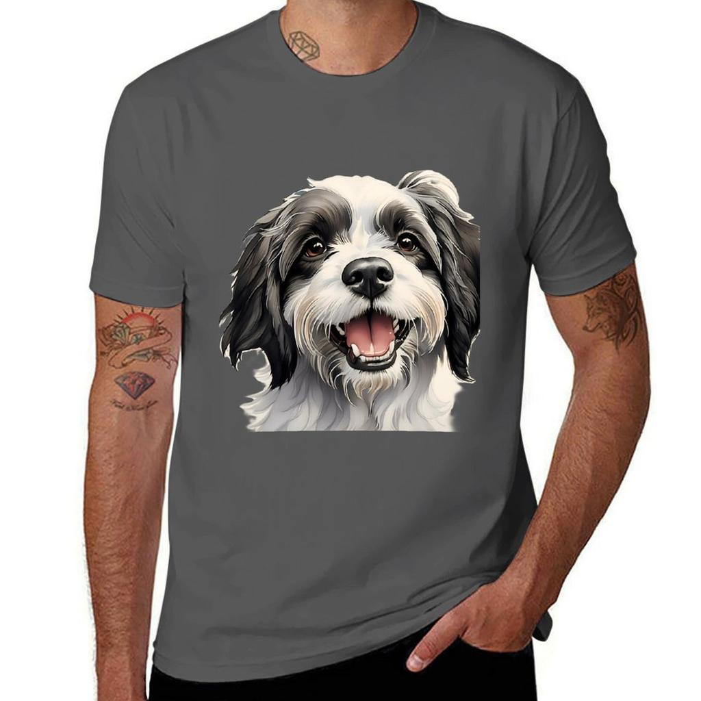 cute dog smile TShirt UV Protection Outdoor Tee Shirt
