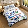 Adventure Journey Theme Personalized 3Pcs Bedding Set Custom Text & Name 1 Sheet 2 Pillowcases Household Bedding 1pc