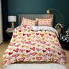 Love Heart Soft Duvet Cover Set Microfiber Bear Warm Comforter Cover Soft Romantic Beding Sets Valentine's Day For Young Girls Women Rom Decor