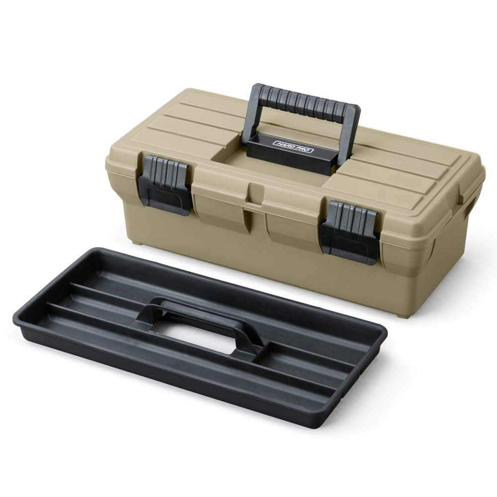 

Iris Ohyama HARD PRO Tool Box 45cm W x 23cm D x Storage Small Item Inner Perfect Size for Storing Power and Hand Tools (OD-460, Khaki) [Approx. 16.5cm