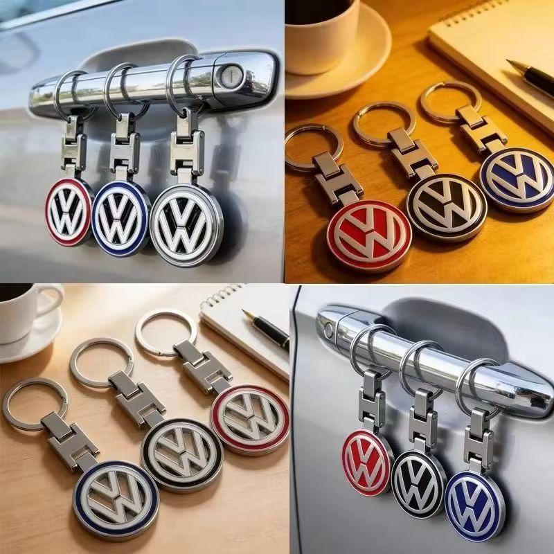 Car Badge Keychain Metal Keyring Holder Pendant for Volkswagen VW SR36 JETTA MK4 PASSAT Polo SCIROCCO Sharan TOURAN T-ROC PQ3