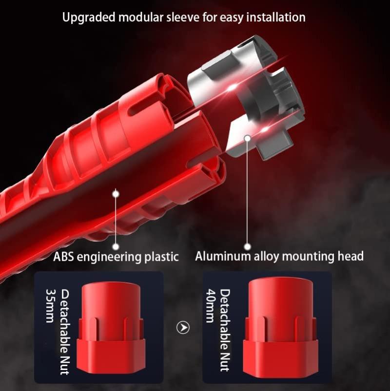 Hot Sale 8 In 1 Sink Faucet Wrench Repair Tool Non-Slip Kitchen Bathroom Faucet Assembly Key Plumbing Installation Wrench