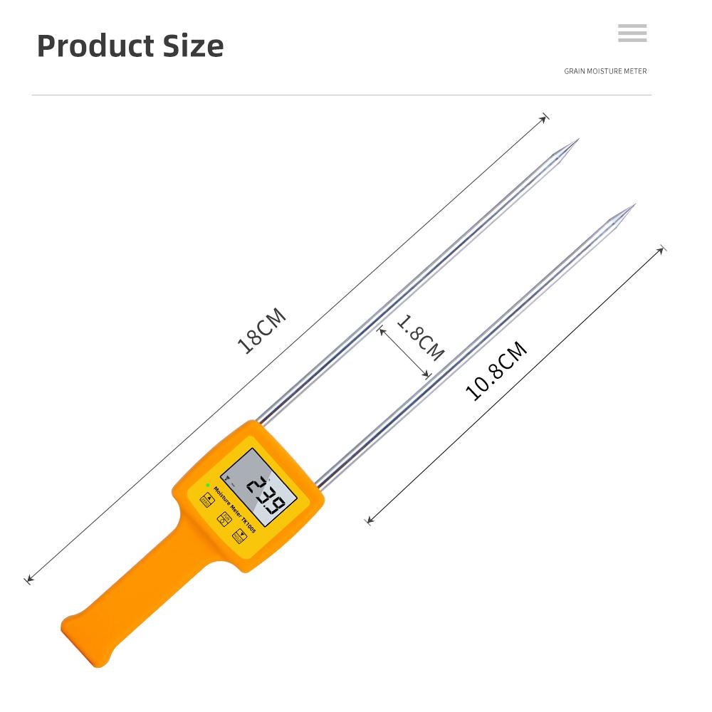 4 Digital LCD Grain Moisture Tester Corn Wheat Rice Bean Wheat Flour Moisture tester Hygrometer Meter 5-35%